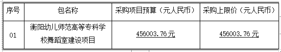 衡陽幼兒師范高等專科學(xué)校舞蹈室建設(shè)項(xiàng)目競爭性磋商成交公告